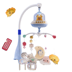 Mobile musical rotatif pour lit de bébé 0-24 mois, hochet apaisant pour nouveau-né, jouet OVNI suspendu à agripper - Product Image 1