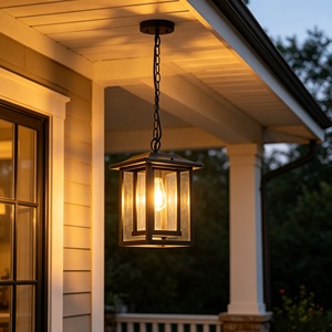Bombilla LED E26 Negra, Lámpara Colgante para Exteriores, IP65 Impermeable, con Sensor de Luz, Regulable, para Decoración de Jardín y Paisaje - Product Image 5