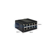 Commutateur Ethernet à Fibre Optique Industriel Mini Gimbo 10 Ports 10/100/1000T RJ45 Compact Convertisseur Média PoE Fibre Optique 5G