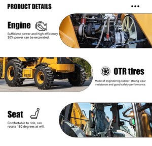 Envío Gratuito, Nueva Minicargadora Retroexcavadora Diesel de 2.5 Toneladas y 3.5 Toneladas, Pequeña Retroexcavadora Agrícola 4x4 - Product Image 5