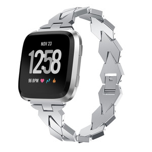 <span class=keywords><strong>Bracelet</strong></span> de remplacement de montre en acier de luxe pour <span class=keywords><strong>Fitbit</strong></span> Versa/Versa <span class=keywords><strong>Lite</strong></span>/Versa 2 <span class=keywords><strong>bracelet</strong></span> de montre en alliage losange - Product Image 2