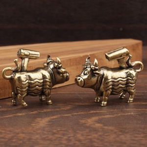 Adorno de Toro Volador de Latón, 2 Piezas, Decoración para el Hogar, Decoración del Zodiaco del Año Nuevo Chino, Artesanía Tradicional - Product Image 2