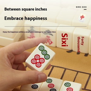 <span class=keywords><strong>Set</strong></span> di piastrelle moderne per uso domestico <span class=keywords><strong>Mahjong</strong></span> in avorio strofinato a mano impeccabile di grado monocromatico 40 mm44 mm di grandi dimensioni di medie piccole dimensioni piastrelle melamina - Product Image 5