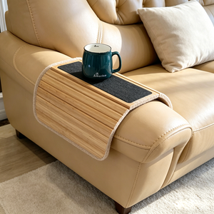 Table d'appoint pliable en bambou durable et <span class=keywords><strong>portable</strong></span> pour <span class=keywords><strong>canapé</strong></span>, <span class=keywords><strong>support</strong></span> en bois pour vaisselle, aliments, collations et boissons dans le salon - Product Image 4