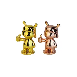 Mini chat métal Tophy fournisseur 7cm flamme métal trophée tasses en plastique trophée composants Statues pour cadeau