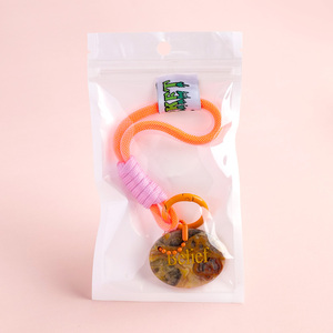Llavero de Piedra de Cristal Natural al por Mayor con Palabras de Energía Positiva, Amuleto de Gema Curativa para Bolsos - Product Image 3