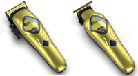 Tondeuses à cheveux électriques professionnelles sans fil, moteur vectoriel, lames revêtues de DLC, batterie lithium-ion 2000 mAh, couleur or