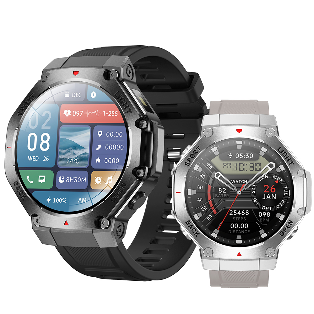 TR3 MAX Sports Smart Watch 2026 IP67 BT Call Heart Rate Health Monitor Compass GPS Outdoor Flashlight SmartWatch for Men