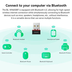 LB-LINK BL-WN650BT 650Mbps Dual Band Usb Netwerkkaart Duurzame Constructie Langdurige Prestaties Voor <span class=keywords><strong>Bluetooth</strong></span> 4.2 Draadloze T - Product Image 2