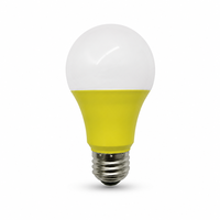 Ampoule LED A19 couleur E26 E27 B22 5W, lumière rouge, verte, bleue, jaune pour la décoration de bars, de scènes, de restaurants et de fêtes