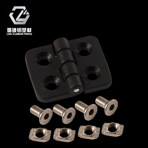 Bisagra de perfil de aluminio Luhu 40x40mm de nailon, conector industrial de aleación de aluminio para puertas y ventanas - Product Image 4