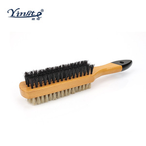 Yinste Double Sided Shoe <b>Brush</b> Pig Hair Wooden Handle Cleaning <b>Dusting</b> <b>Brush</b> - Product Image 2