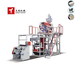 Tianyue Volautomatische Drielaagse Ritssluitzak Monolaag Geblazen Hdpe Ldpe Lldpe 100% Biologisch Afbreekbare Film Blaasmachine