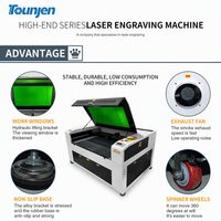 Découpeuse laser CO2 Tounjen 6090 avec contrôleur Ruida 6445S pour acrylique, bois, contreplaqué, cuir, machine de gravure et de découpe CNC