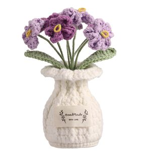 Poupée tournesol colorée en coton et laine, crochetée à la main, ornement en fil, phalaenopsis tricotée et petite poupée - Product Image 2