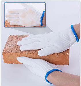 Guantes de algodón de seguridad, 7 calibres, 600G/DOZ, resistentes al desgaste, guantes de trabajo de punto - Product Image 5