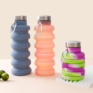 Botellas Deportivas Plegables de Silicona para Viajes al Aire Libre, Personalizadas al por Mayor, Botella de Agua Portátil Plegable para Camping y Senderismo - Product Image 1