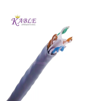 Kabel LAN Cat5e 24 AWG Kawat Tembaga Terisolasi 350MHZ/Kecepatan Gigabit Kabel UTP Cat5e CMR Kabel Komunikasi 1000ft