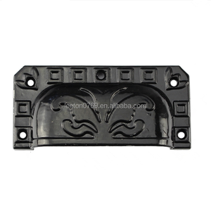 Accessoires pour boîte de rangement, poignée de meuble en alliage de zinc en forme de coquille noire, 81x36 mm - Product Image 1