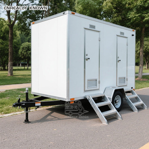 Baño Portátil de Construcción Duradera, Totalmente Equipado, Remolque de Baño Móvil - Product Image 1