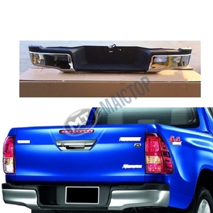 Pièces de carrosserie automobile voiture <span class=keywords><strong>plastique</strong></span> abs noir chrome <span class=keywords><strong>pare</strong></span>-chocs arrière pour hilux revo vigo 2005-2014 2015 - Product Image 4