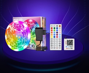 Juego de tiras de luz <span class=keywords><strong>LED</strong></span> <span class=keywords><strong>Bluetooth</strong></span> 5050RGB control remoto inteligente 44 teclas <span class=keywords><strong>Bluetooth</strong></span> 24VRGB luz ambiental - Product Image 2