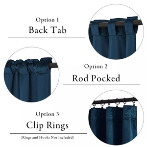 ผ้าม่านกำมะหยี่สีกรมท่า96 84 63ผ้าม่านกันแสงทำจากโพลีเอสเตอร์ห้องนั่งเล่นหรูหรา - Product Image 4