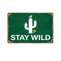 Plaques murales en métal vintage avec des mots inspirants, motifs de nature sauvage, d'animaux, de mer et de voyage, décoration rétro pour la maison, le jardin, le café