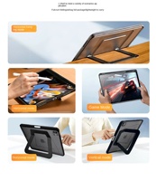 Étui de protection pour tablette avec béquille magnétique rotative à 360 degrés, antichoc, avec porte-stylet et protection d'écran intégrée