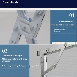 Debout X Type Pliable Rack Maison Métal Pliable Tissu Séchage Blanchisserie Rack De Stockage Organisateur Cintre Rack pour Intérieur <span class=keywords><strong>Extérieur</strong></span> - Product Image 2