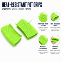 Poignée de casserole multifonctionnelle sans BPA, de qualité alimentaire, pour gril et plaque chauffante, en silicone, mini-gant de cuisine