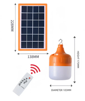 Ampoule LED solaire HIGH HOME, étanche IP65, à commande tactile, rechargeable, éclairage d'urgence extérieur