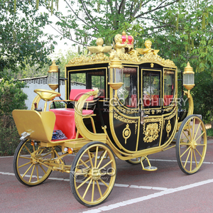Carruaje de Lujo de Alta Calidad en Oro Blanco para Bodas y Turismo, Carruaje Real Multifuncional Tirado por Caballos en Oferta - Product Image 5