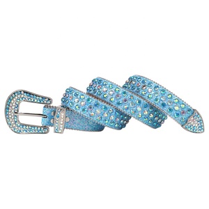 <span class=keywords><strong>Ceinture</strong></span> tendance Bling Bling avec diamants pour hommes et femmes, grande <span class=keywords><strong>boucle</strong></span>, <span class=keywords><strong>ceinture</strong></span> en cristal coloré avec strass pour garçons et filles - Product Image 4