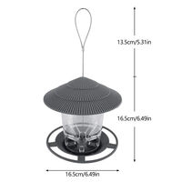 Mangeoire à oiseaux QbellPet anti-écureuil, boîte ronde en plastique, gamelles et mangeoires pour animaux de compagnie, mangeoire en plastique pour petits oiseaux