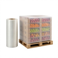 Film rétractable PE haute qualité, résistance à la traction supérieure, qualité vierge, épaisseur personnalisée pour l'emballage de boîtes à fruits et de palettes