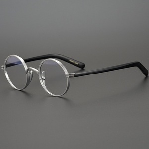 Lunettes rétro légères pour hommes et femmes, petite monture ronde <span class=keywords><strong>de</strong></span> Style <span class=keywords><strong>John</strong></span> <span class=keywords><strong>de</strong></span> chine, plaque numérique en or - Product Image 3