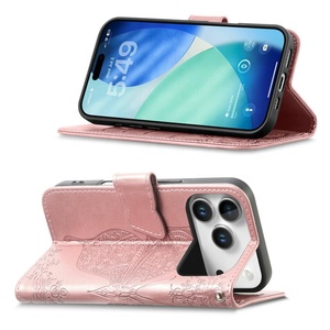 Funda Tipo Cartera con Ranuras para Tarjetas, Diseño de Mariposa, en Cuero PU, para iPhone 18 Pro Max, 17, 16, 15 - Product Image 2