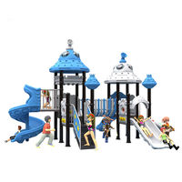 Juego de Juegos Infantiles de Plástico para Exteriores de Grado Comercial, Tobogán para Niños, Equipo de Juego para Parques y Preescolares