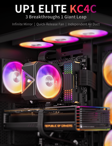 Refroidisseur CPU ARGB upHere, ventilateur CPU <span class=keywords><strong>RGB</strong></span> 120 mm, refroidisseur d'air pour CPU compatible avec LGA1851, 1700, AM5, AM4, LGA1200, Intel, AMD, ventilateur de refroidissement pour PC - Product Image 2
