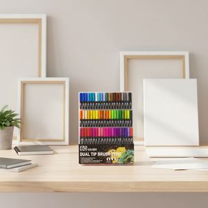 Coloring Non Toxic Watercolor Dual Tip Brush Marker Pen - Product Image 5