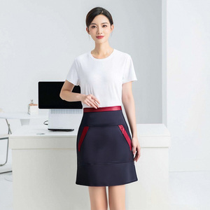 Tablier de Serveuse Personnalisé avec Logo, 2 Poches, Tablier Court pour Serveurs, Tablier de Moitié Taille pour Serveuses ou Pâtissières, Vente en Gros - Product Image 1