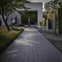 Planches de terrasse en WPC co-extrudé entièrement recouvertes, revêtement de sol composite extérieur pour jardin, patio, terrasse, fourniture pour projets