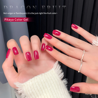 Gel vernis à ongles rouge Dragon Fruit, nouvelle collection printemps-été, gel professionnel rose pour nail art, nécessite une lampe UV pour sécher