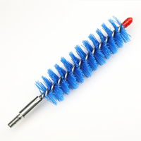 Brosse industrielle de polissage et de meulage en tube, à poils en nylon, manche en acier, diamètre 16 mm, pour le débavurage de métaux DIY, OEM