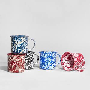 Non toxique alimentaire sûr galaxie couleur personnalisé émail vaisselle métal acier Camping extérieur café émaillé tasse tasse - Product Image 2