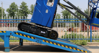 Chariot sur chenilles tout-terrain Berui AMWP9C 7100 en acier électrique, hauteur de plateforme maximale de 9 m pour les travaux de manutention en altitude sur chantier