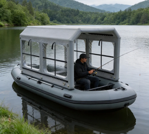 Auvent de <span class=keywords><strong>bateau</strong></span> gonflable imperméable avec fenêtre transparente, protection UV, pare-soleil pour la pêche, le kayak, le yacht - Product Image 1