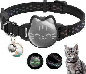 Kingtale Pet Suppliers Wasserdichtes Airtag <span class=keywords><strong>Cat</strong></span> <span class=keywords><strong>Collar</strong></span> Breakaway mit leuchtendem reflektieren dem Muster Leichtes Kätzchen halsband - Product Image 2