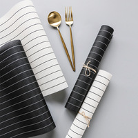 Set de table rectangulaire moderne en PVC, écologique, 30x45cm, antidérapant, résistant à la chaleur, pour la maison et la cuisine